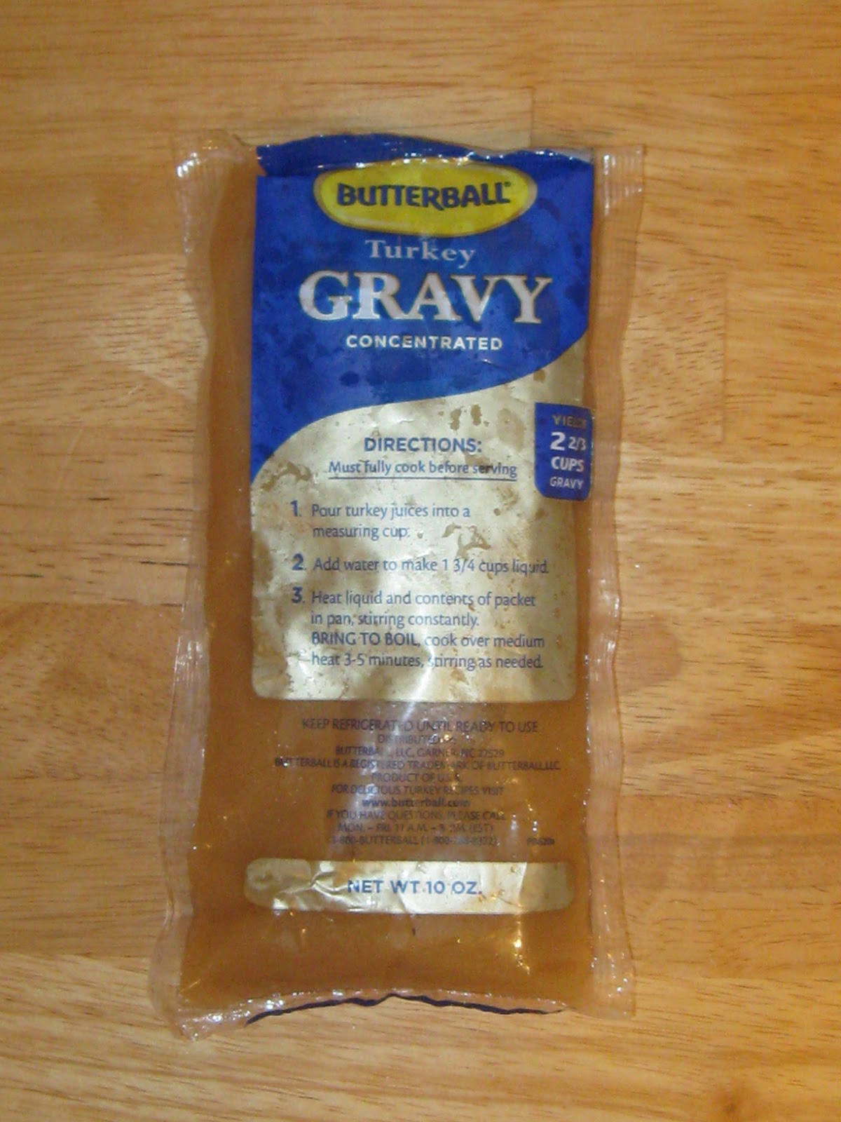 butterball turkey breast gravy packet instructions